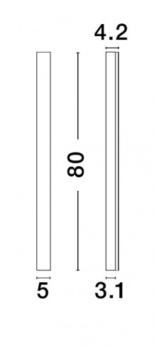 COLBY Sieninis LED šviestuvas 80cm....