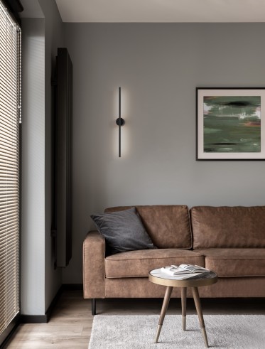 ADEN Sieninis LED šviestuvas, juodas,...